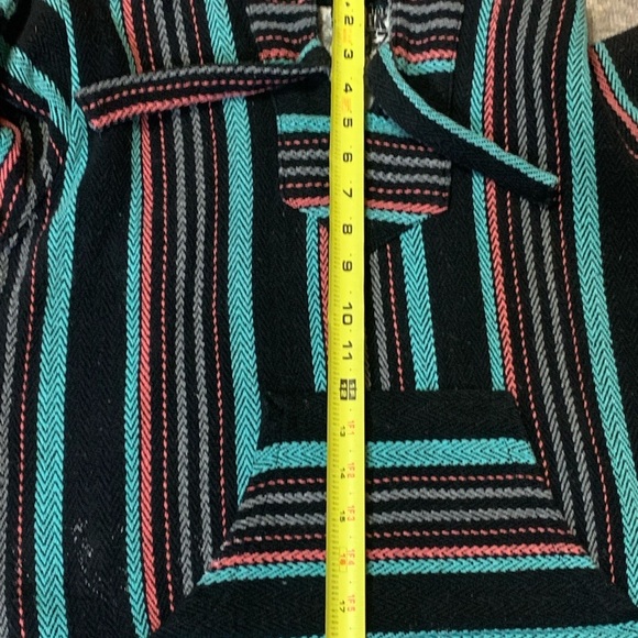 Striped Original Senior Lopez Baja Beach Hoodie Size Small Surfer Beach Mexican - Picture 7 of 11